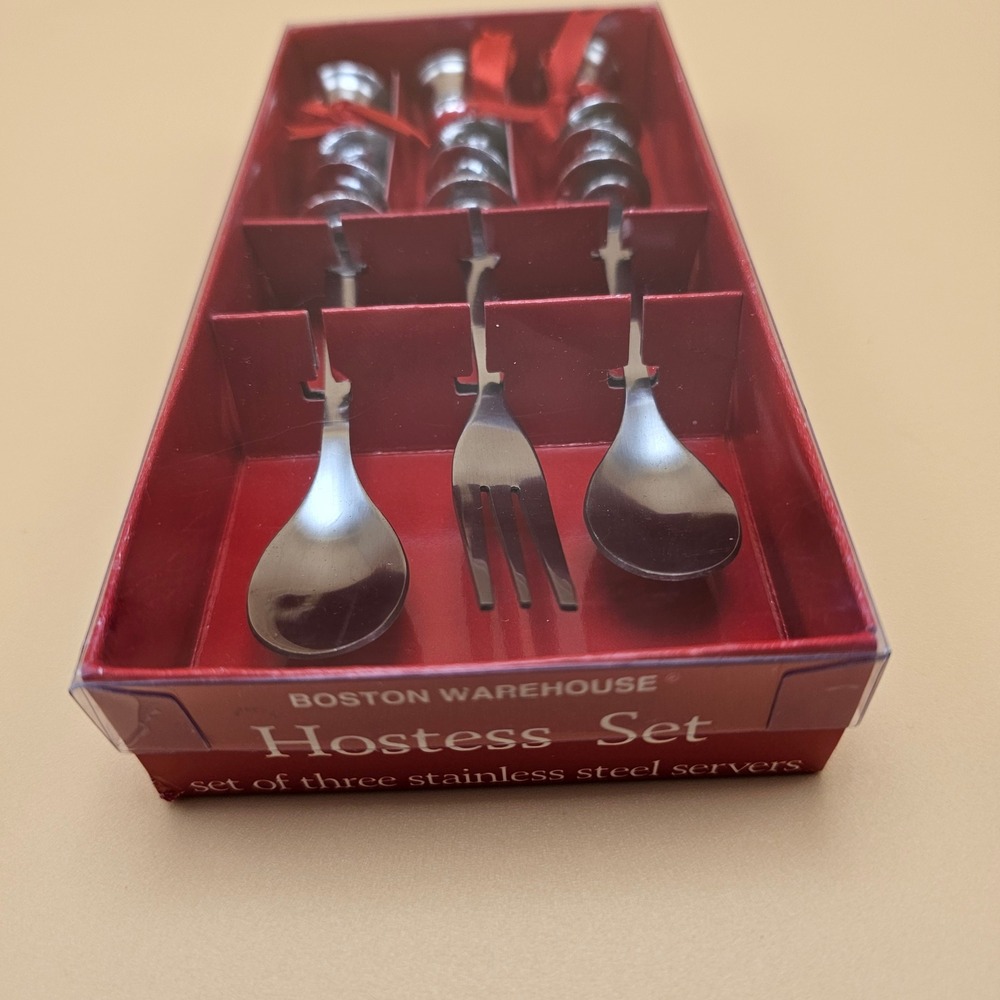 Boston Warehouse Hostess Set Set of Three Stainless Steel Servers Model 04181 - Picture 9 of 11
